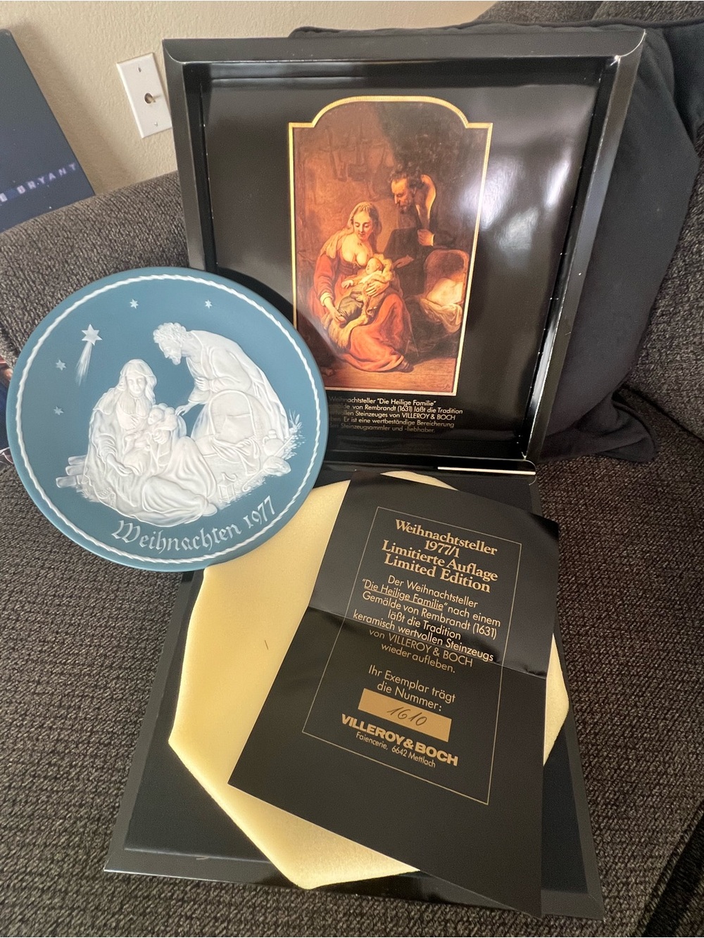 Villeroy & Boch 1977 Christmas Plate – Holy Family Limited Ed